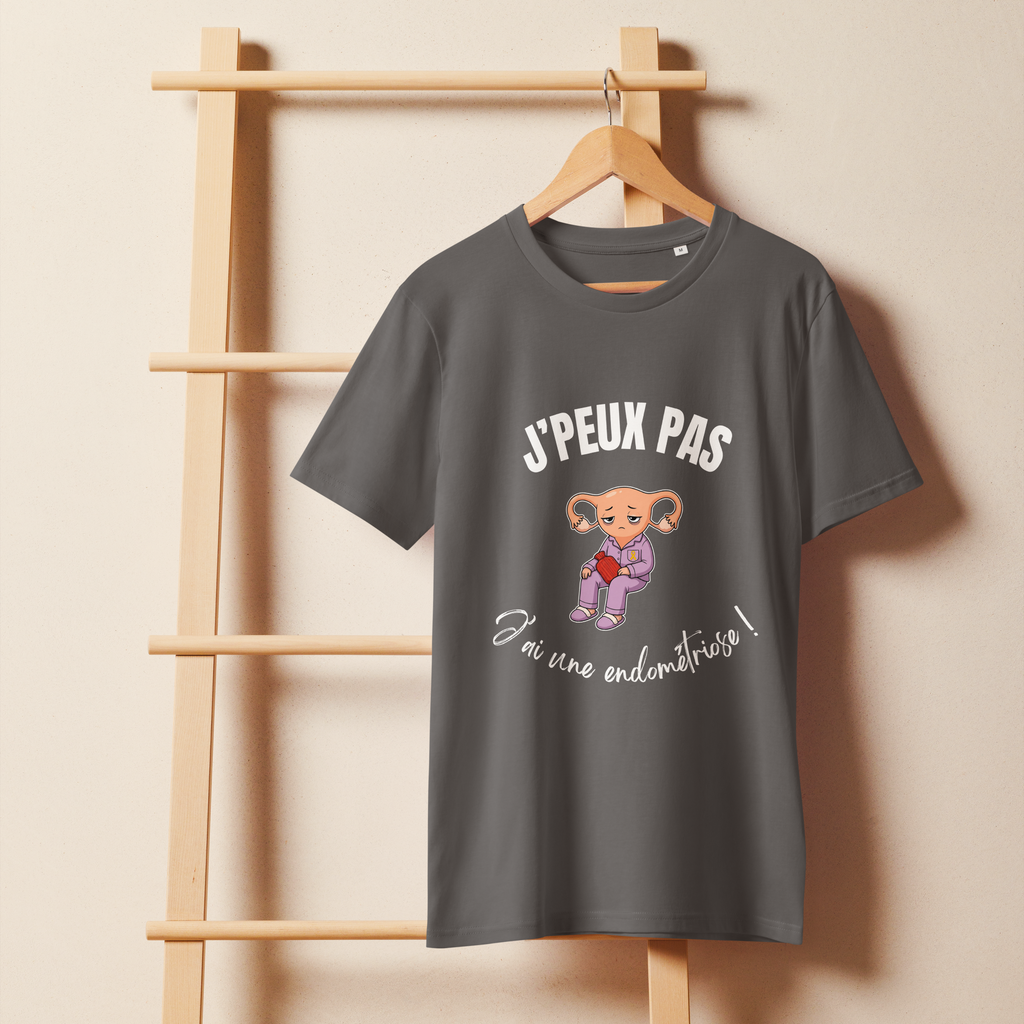 T-shirt bio femme « J'peux pas, j'ai une endométriose ! » | Les Frondeuses
